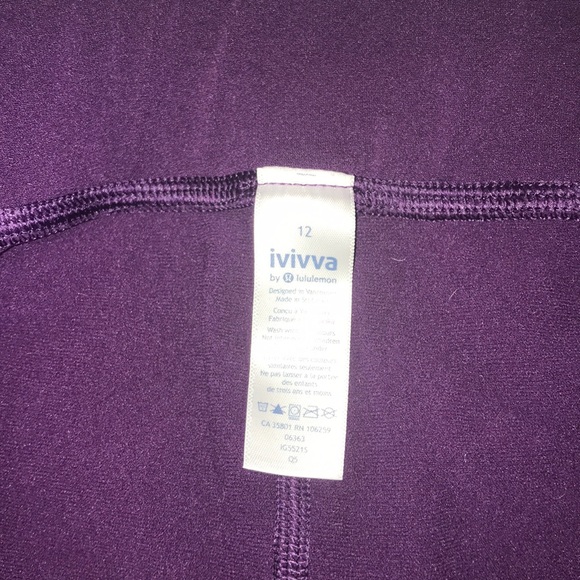 Cropped Lululemon Girls’ (Ivivva) Leggings - Picture 3 of 4